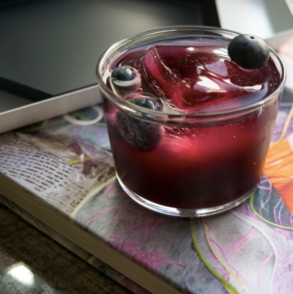 Curious Cocktail :: Blueberry Ginger Lemon Shrub