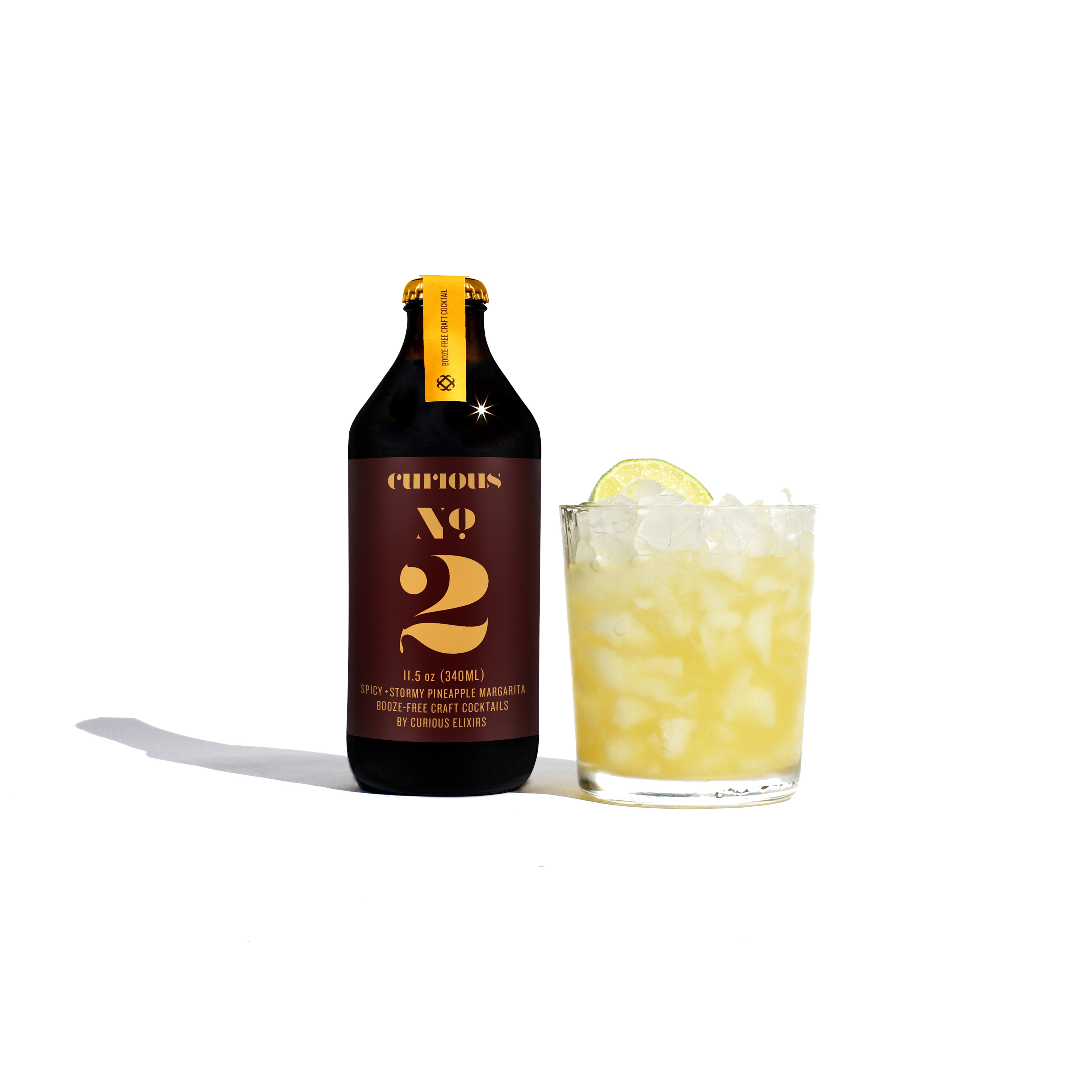 Curious Elixir No. 2 Nonalcoholic Spicy Margarita with Pineapple Ginger Damiana