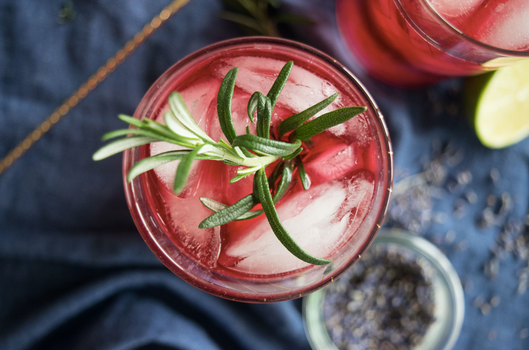 Hibiscus Lavender Rosemary Soft Cocktail