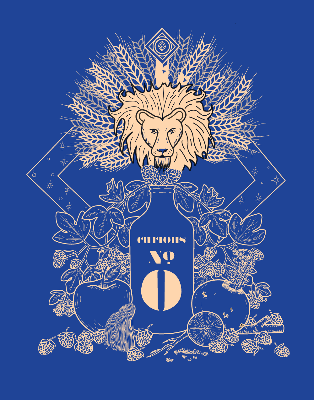 Curious Zero Lions Mane Lager • Booze-Free Craft Brew