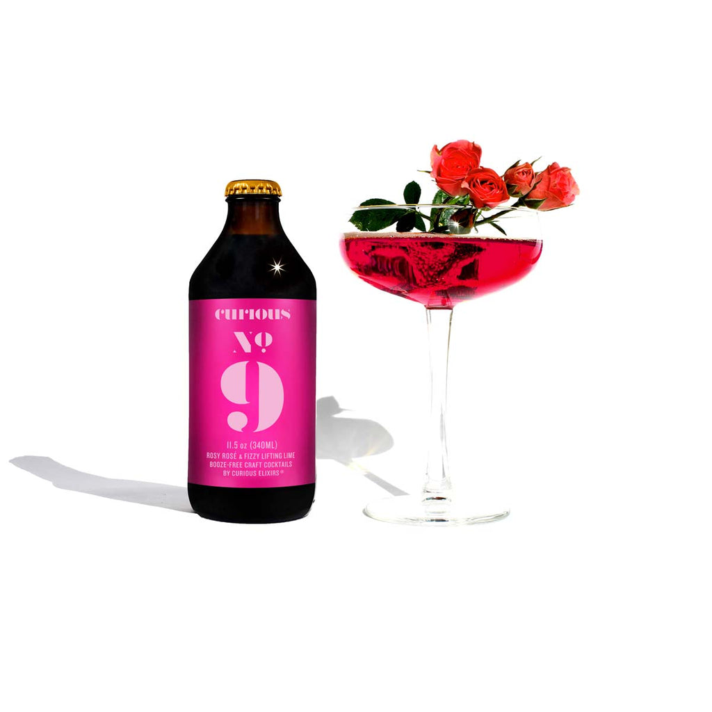 Curious Elixir No. 9 Rosy Rosé Lime Nonalcoholic Cocktail