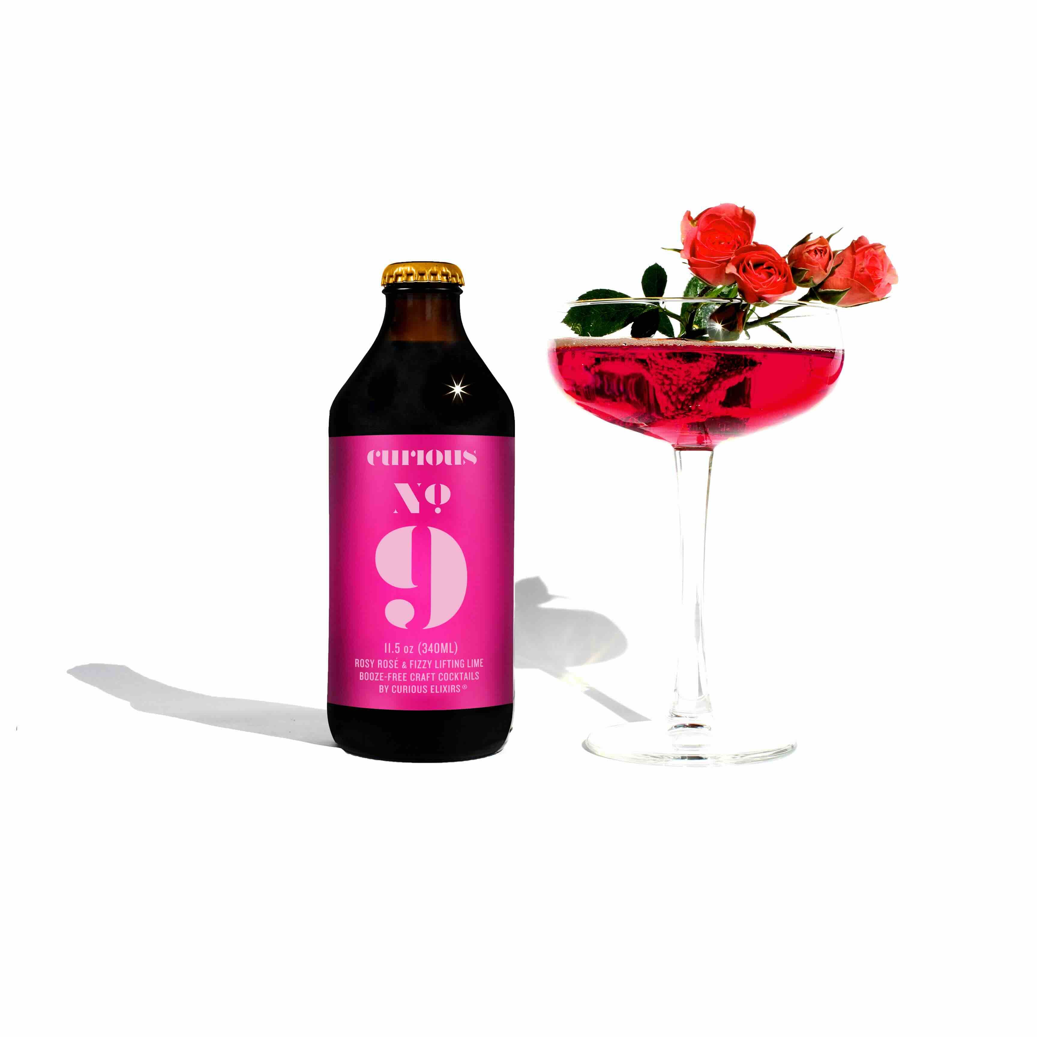 Curious Elixir No. 9 Sparkling Nonalcoholic Rosé with Key Lime