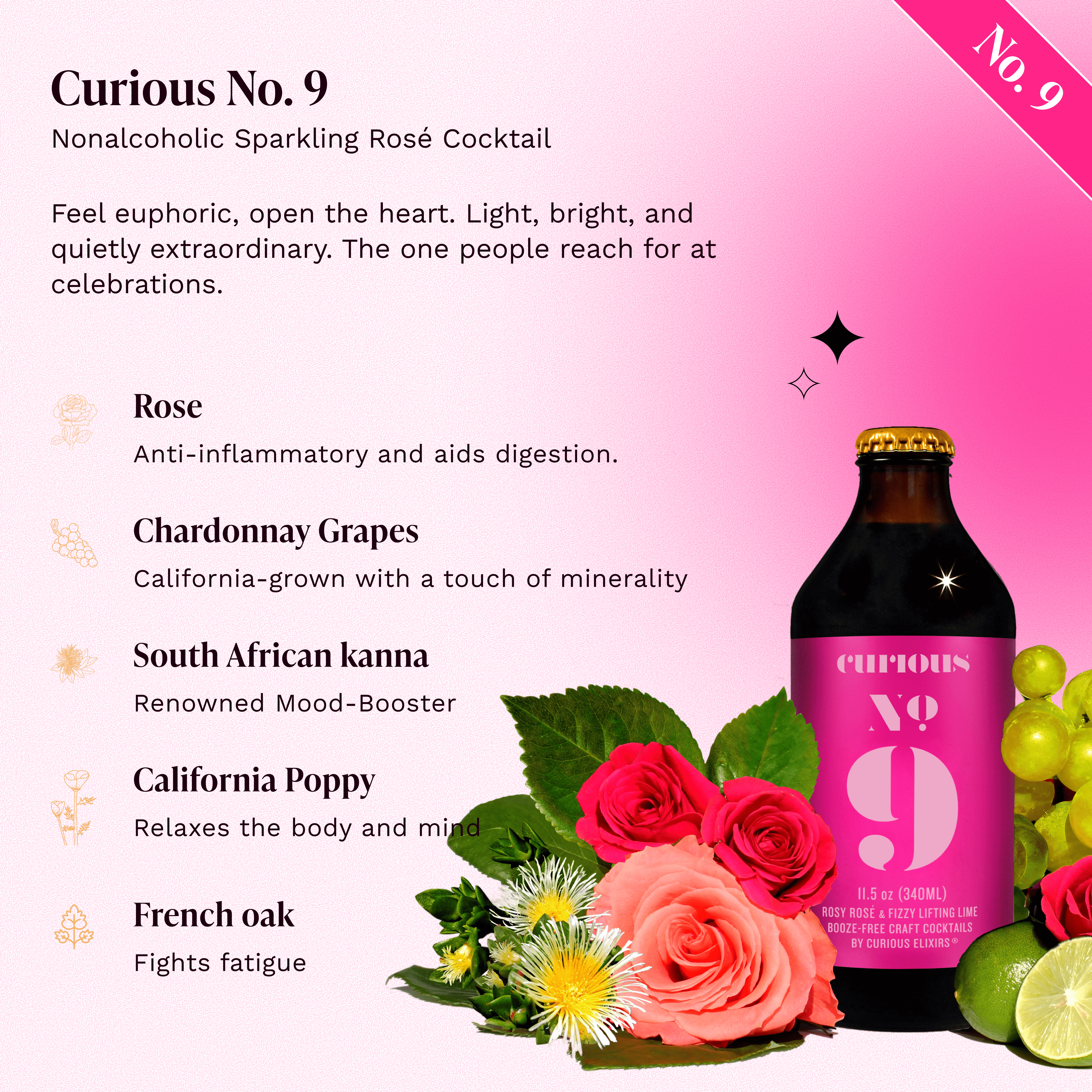 Curious No. 9 Booze-Free Cocktails